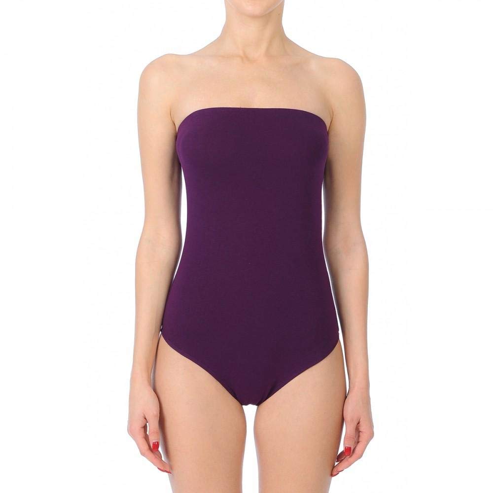 Women's Cotton Strapless Sexy Tube Bodysuit