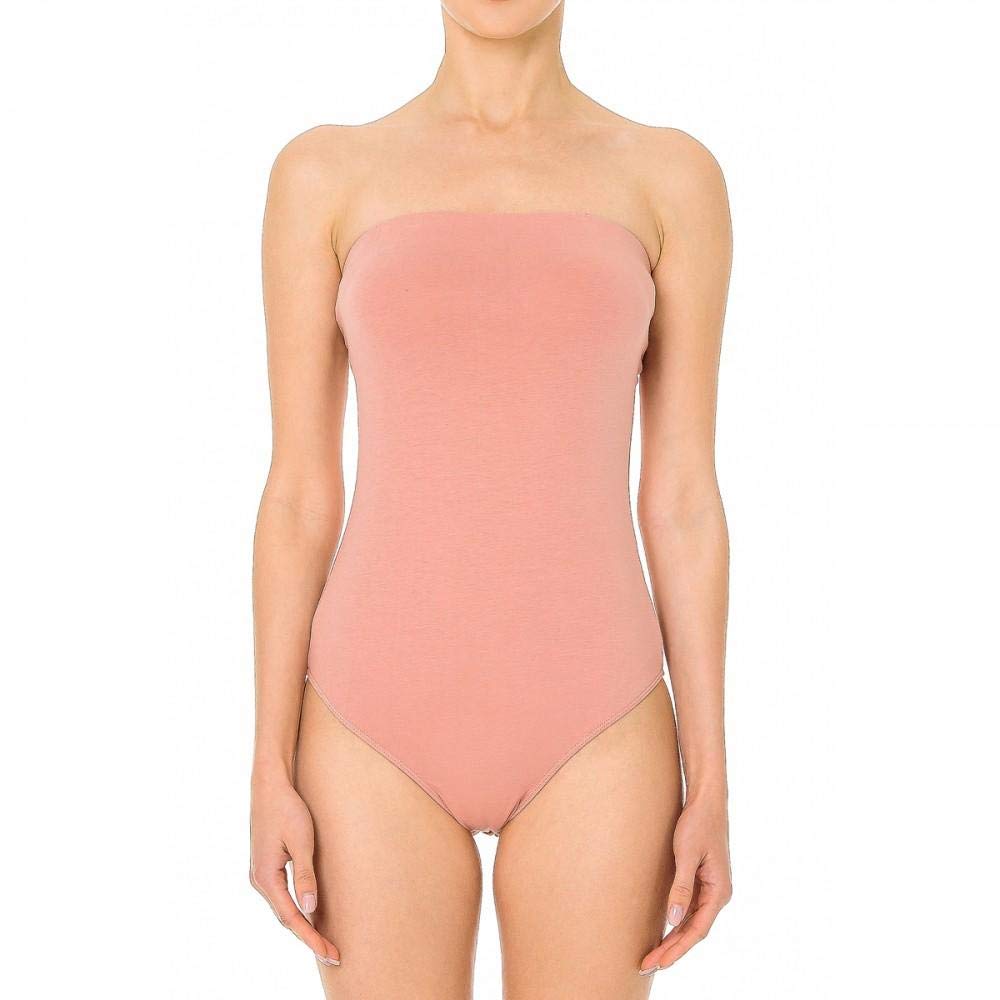 Women's Cotton Strapless Sexy Tube Bodysuit