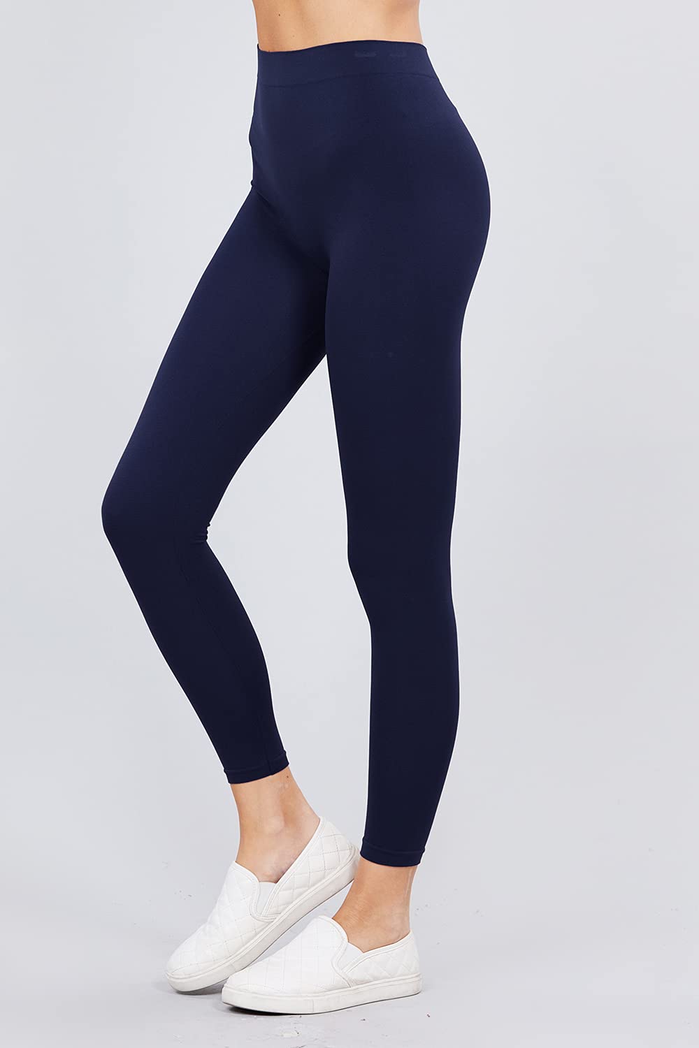 Khanomak Women's High Rise Elastic Waist Seamless Leggings