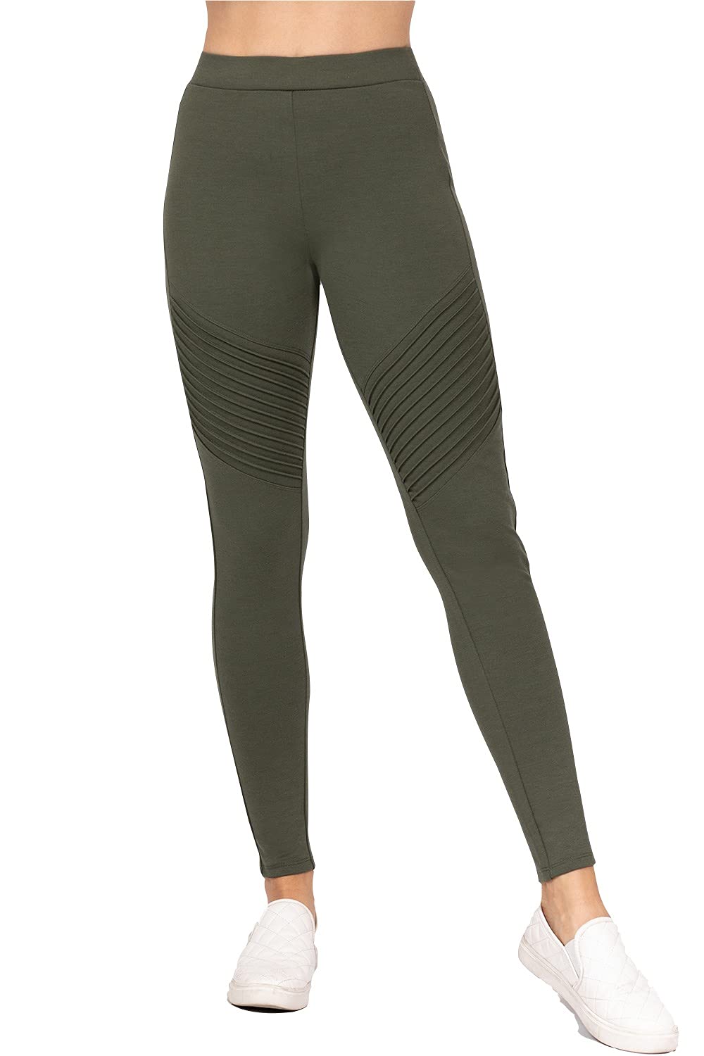 Khanomak Women's Pintuck Detail Long Ponte Pants