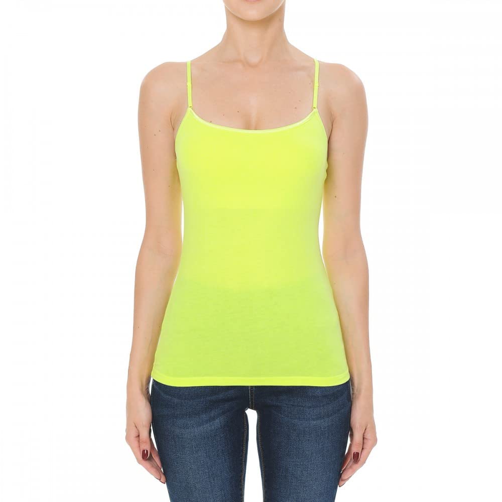 Women's Plus Size Camisole Tank Top with Built-In Shelf Bra & Adjustable Straps