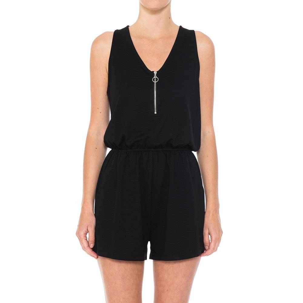 Womens-French Terry Sleeveless Romper