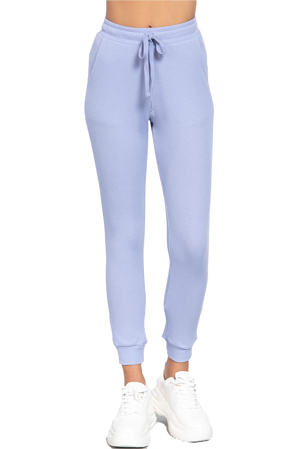 Women's Waist Band Side Pocket Long Pants