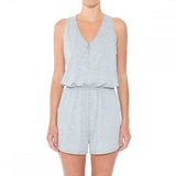 Womens-French Terry Sleeveless Romper