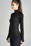 Women's Long Sleeve Zip up Athletic wear sweater Work Out Gym jacket