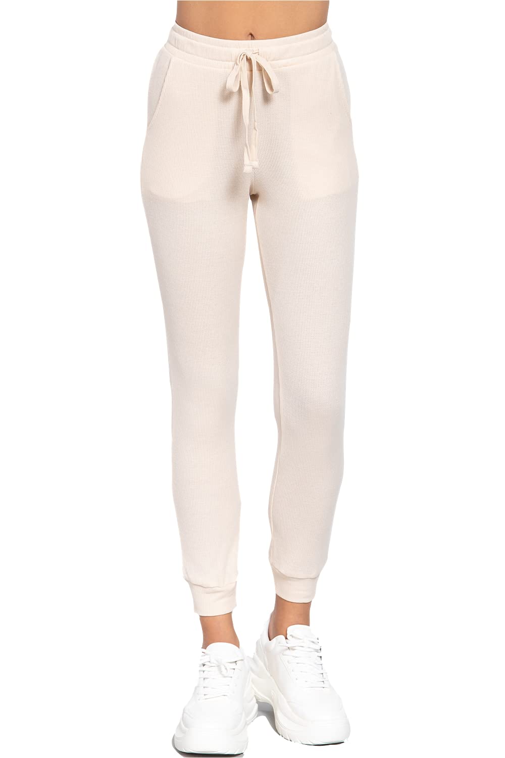 Women's Waist Band Side Pocket Long Pants