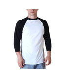 Hollywood Star Fashion Men's Plain Baseball Athletic 3/4 Sleeve Tee Shirt