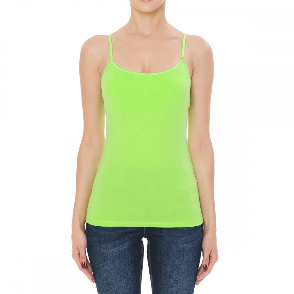 Women's Plus Size Camisole Tank Top with Built-In Shelf Bra & Adjustable Straps