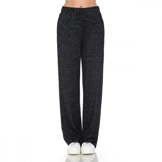 Women's Brushed Hacci Wide Leg Stretchy Drawstring Lounge Pants