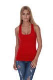 Hollywood Star Fashion Women's Racerback Stretch Long Tee Basic Top