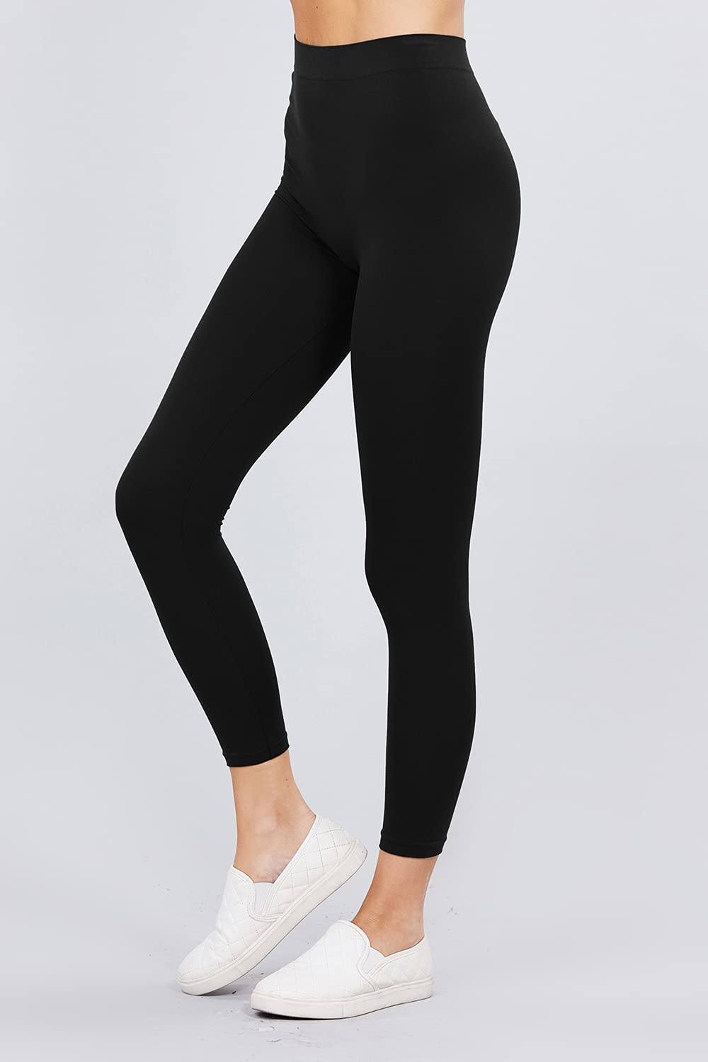 Khanomak Women's High Rise Elastic Waist Seamless Leggings