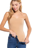 Women's Casual Sleeveless Stretchy Cotton Strapless Sexy Tube Bodysuit