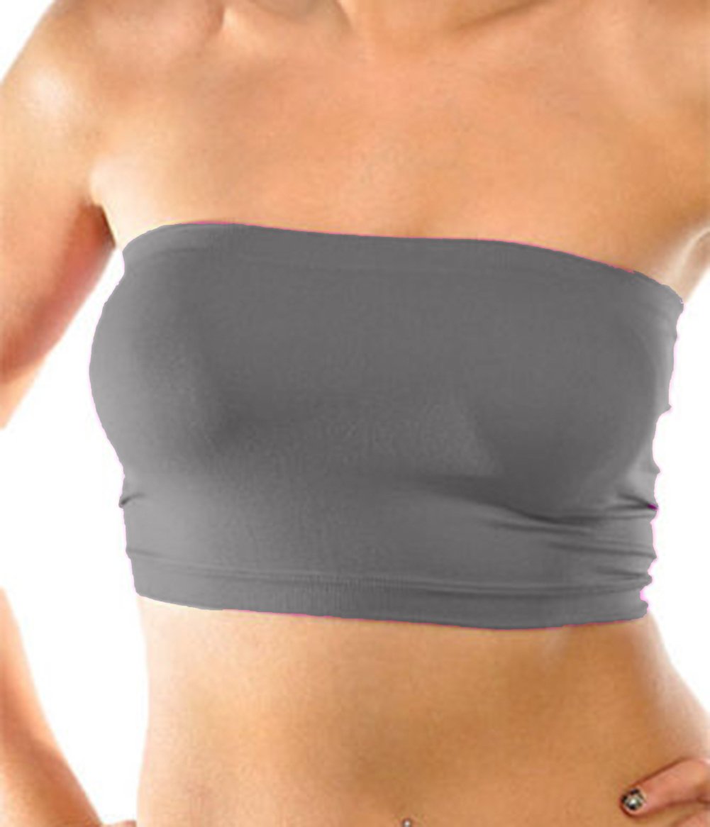 Women's Basic Stretch Layer Seamless Tube Bra Bandeau Top