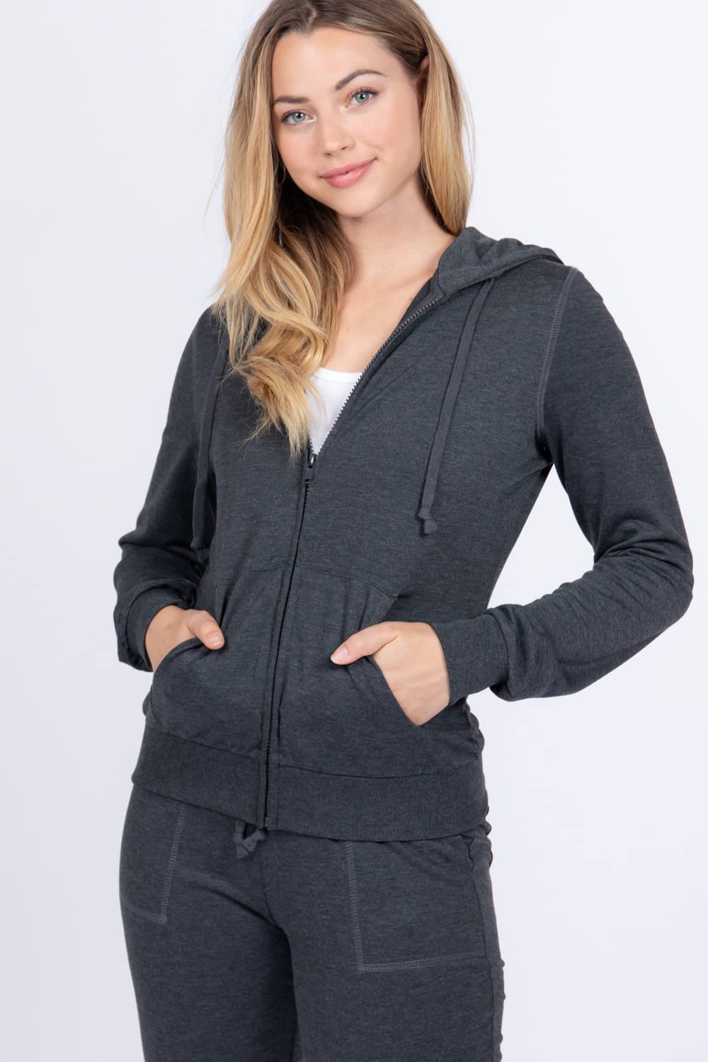 Khanomak Long Sleeve Hoodie Zip Up French Terry Suit