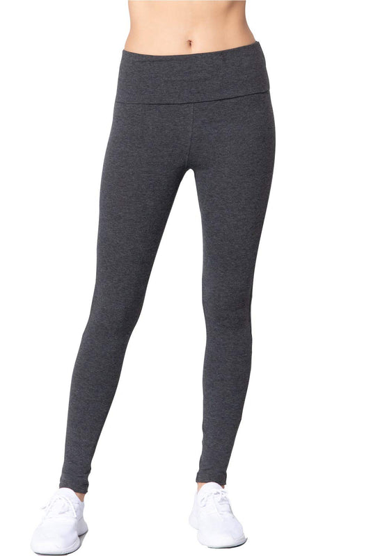 Women's Waist Banded Long Black Yoga Pants Small