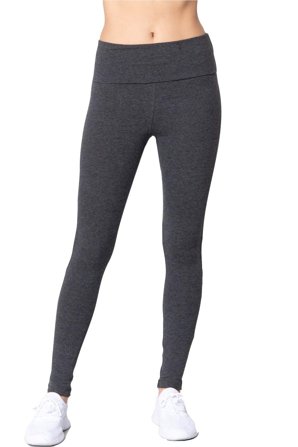 Women's Waist Banded Long Black Yoga Pants Small
