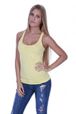 Hollywood Star Fashion Women's Racerback Stretch Long Tee Basic Top