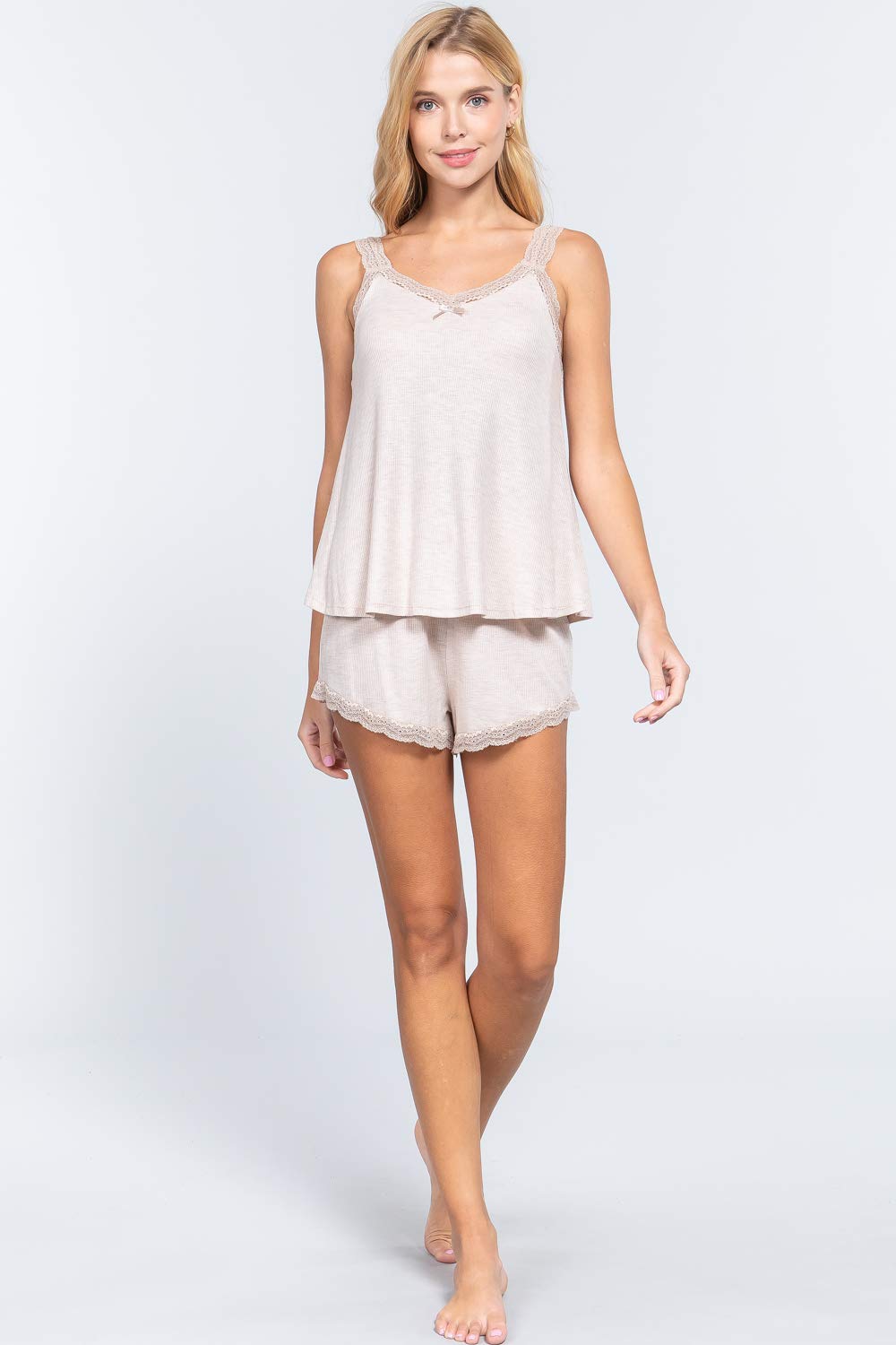 Women's Thermal Lace Trim Flare Set