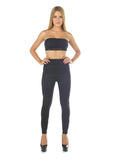 Hollywood Star Fashion High Waisted Back Zip Up Semi Stretch Jeggins Leggings Dress Pants