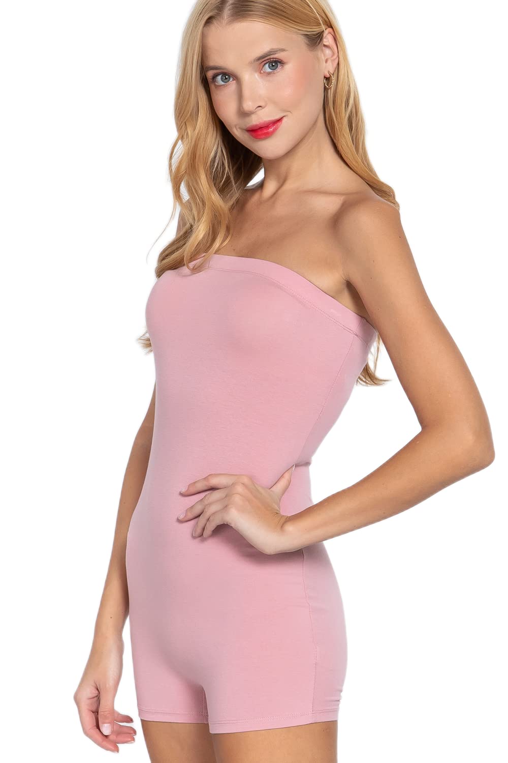 Women's Sexy Strapless Tube Bodycon Romper One Piece Jumpsuit