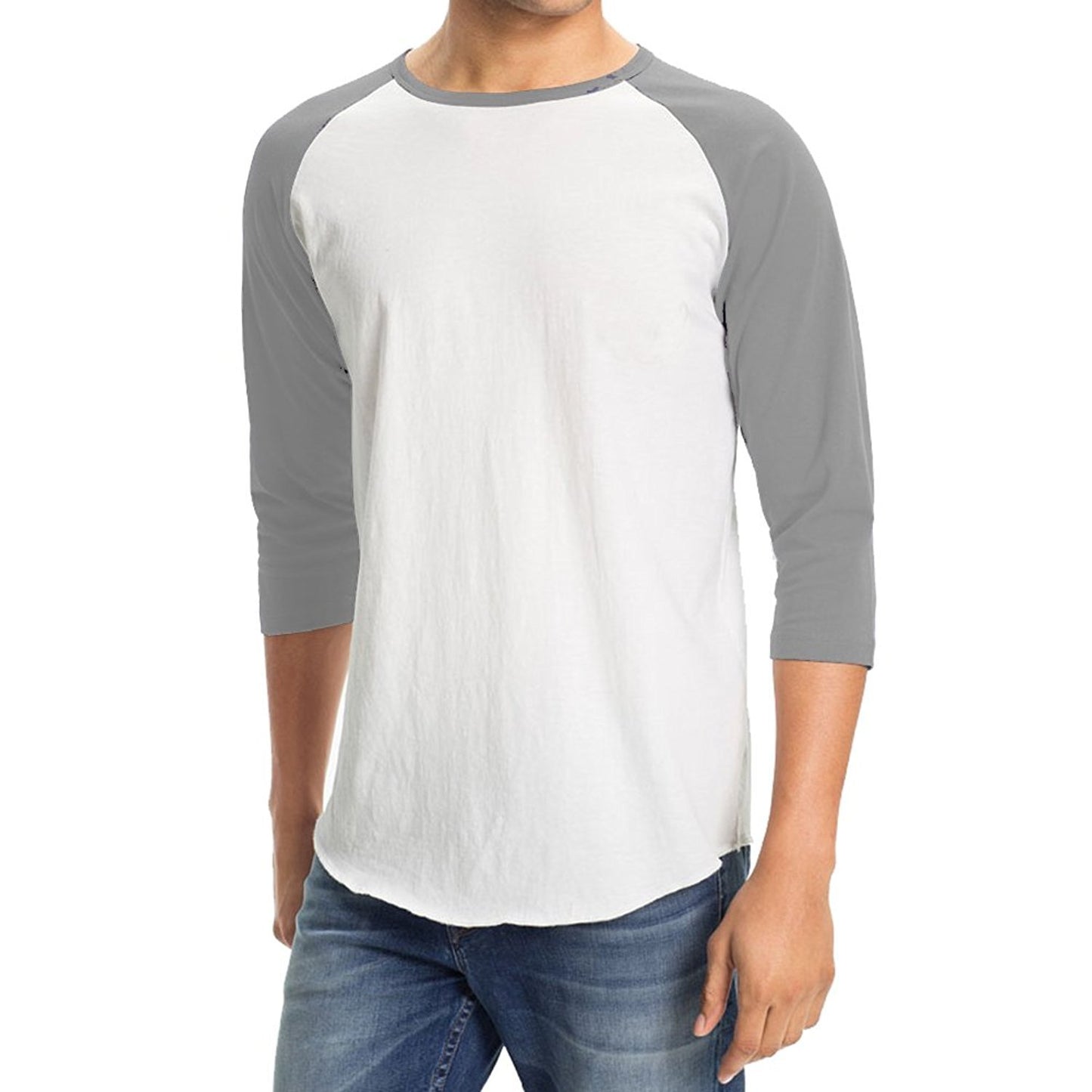 Hollywood Star Fashion Men's Plain Baseball Athletic 3/4 Sleeve Tee Shirt
