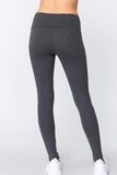 Women's Waist Banded Long Black Yoga Pants Small