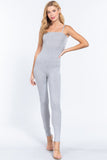 Womens-  Tube Cami Square Neck Spaghetti Strap Jumpsuit