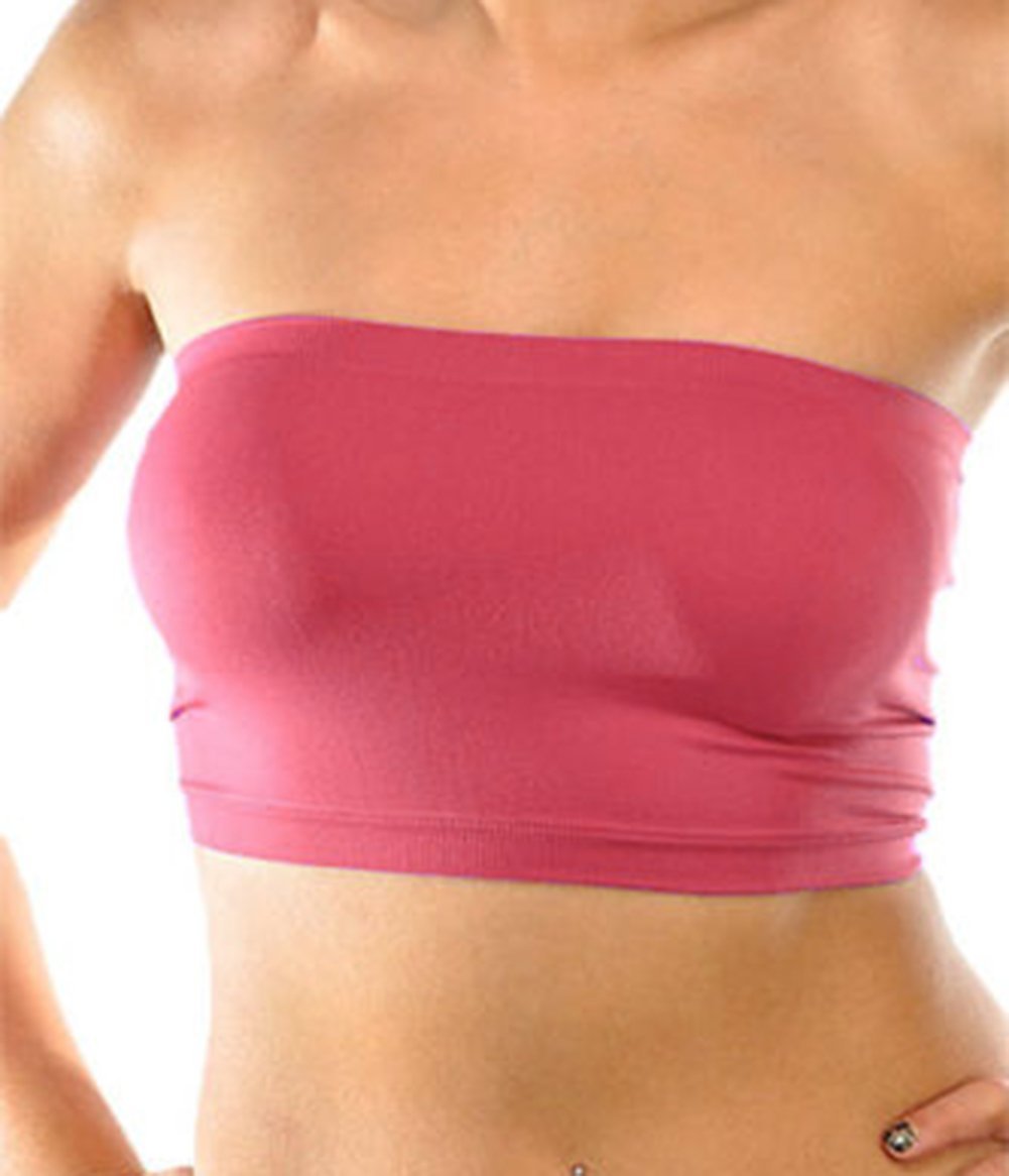 Women's Basic Stretch Layer Seamless Tube Bra Bandeau Top