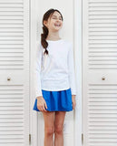 Khanomak Kids Girls Long Sleeve 100% Cotton Crewneck Plain Basic T-Shirts Tee