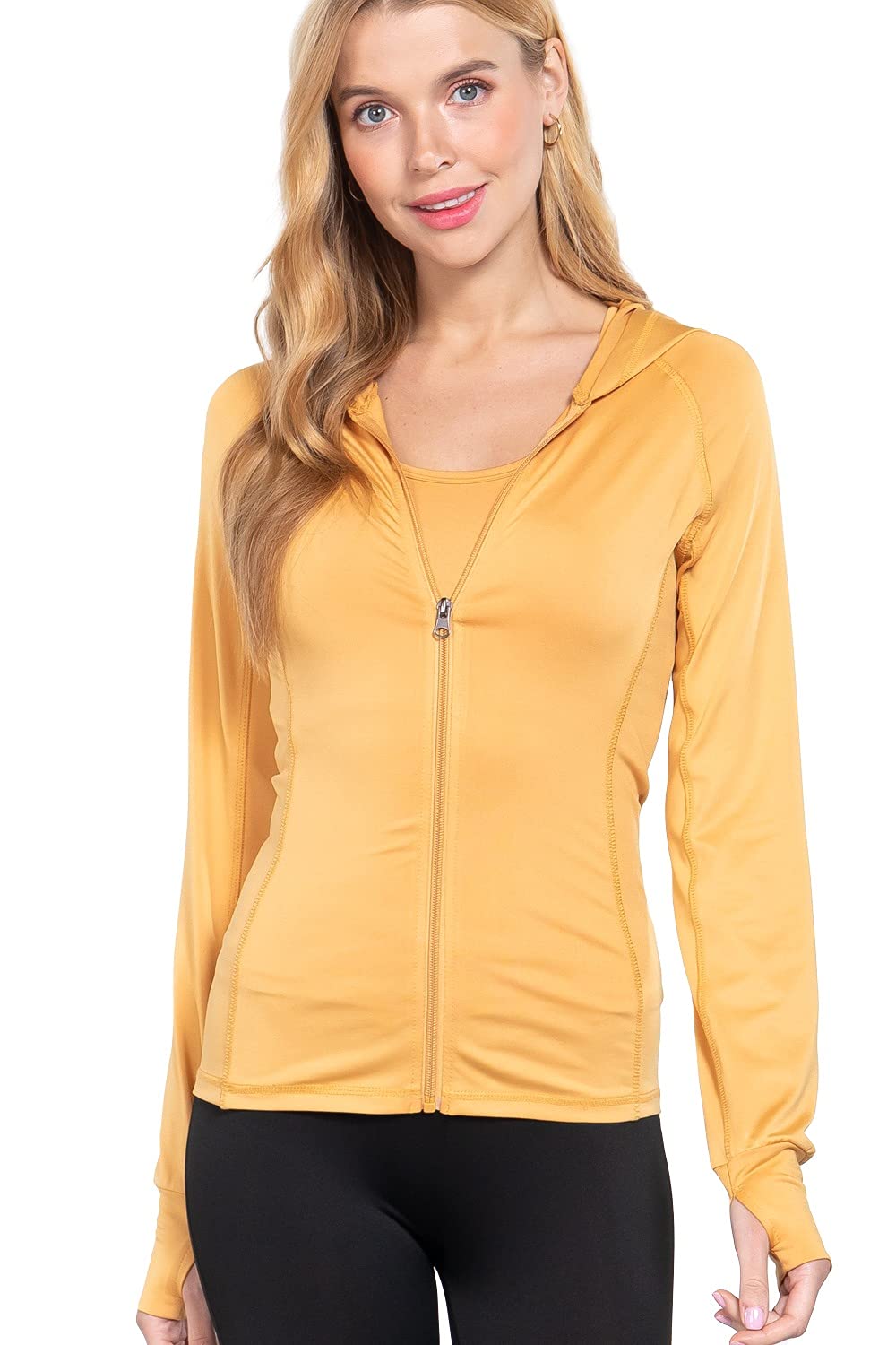 Women's Zip Up Long Sleeves Jogger Hoodie Workout Track Jacket Sweater