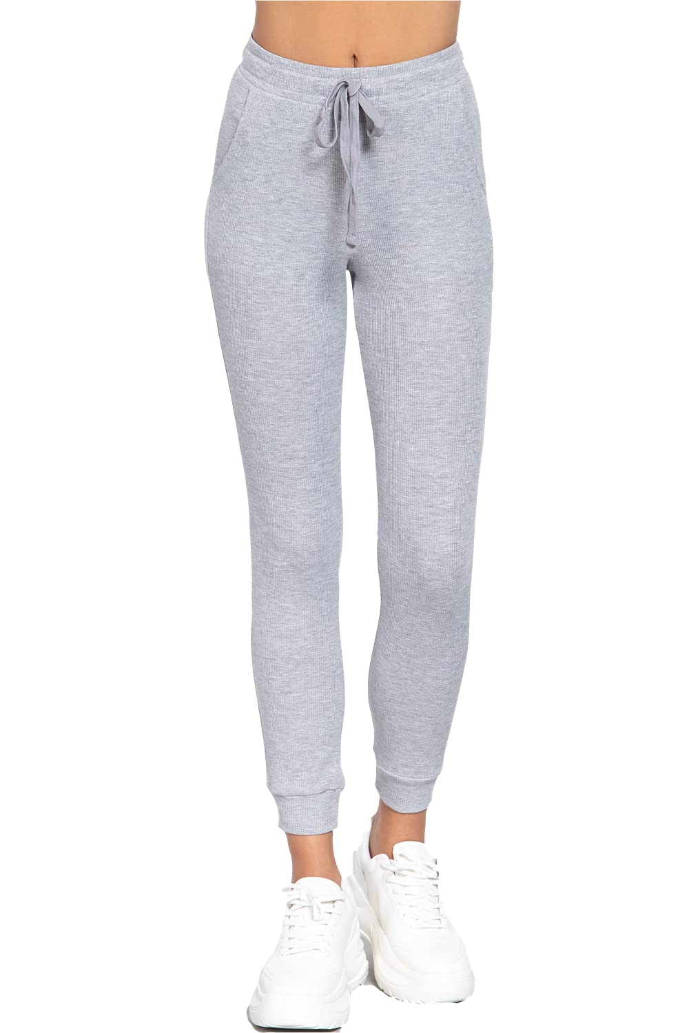 Women's Waist Band Side Pocket Long Pants