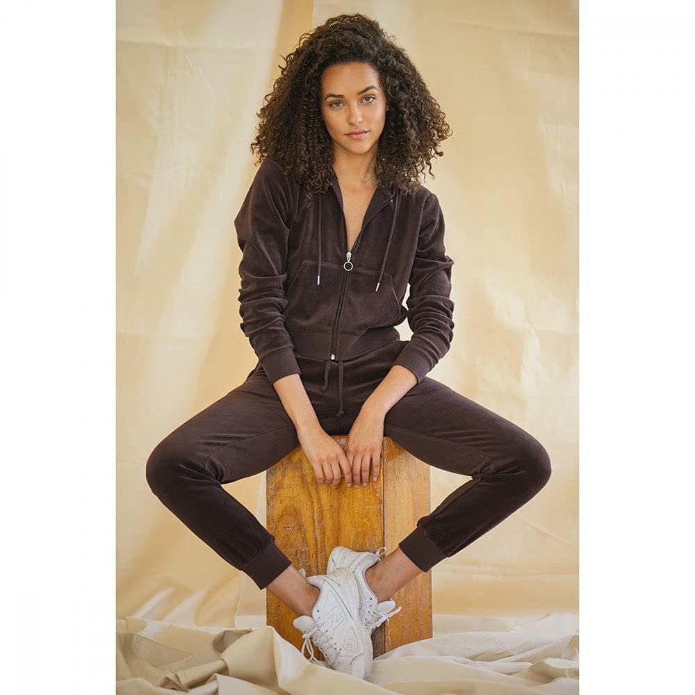 Women's Velvet Velour Jogger Pants with Drawstring & Pockets