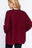 Women's Long Sleeve Open Front Cable Sweater Cardigan