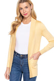 Women's Basic Longline Long Sleeve Open Front Sweater Cardigan Jacket1