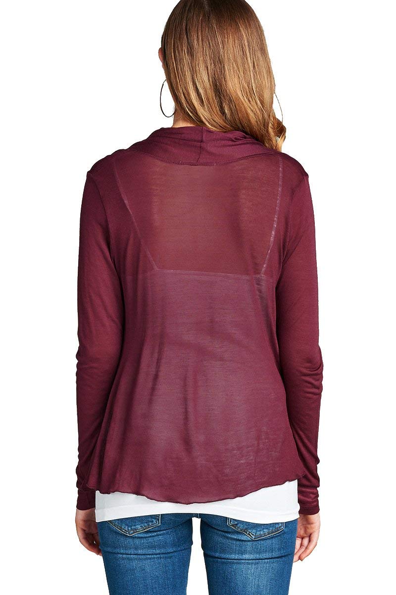 Light Weight Flyaway Cardigan Shawl Collar Shrug with Drape Pockets Cardi Plus Size