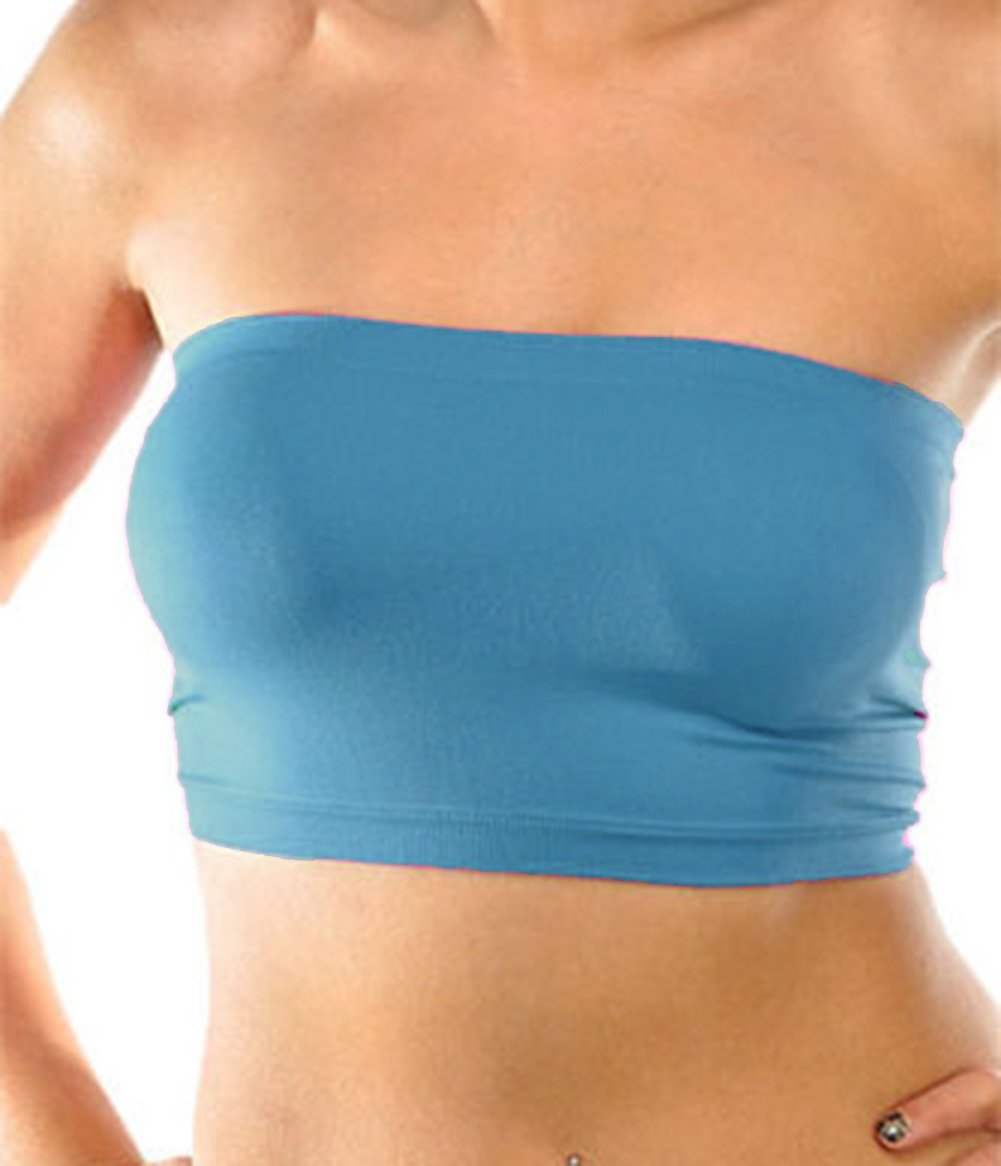 Women's Basic Stretch Layer Seamless Tube Bra Bandeau Top