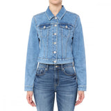 Women's Slim Fit Front Pocket Casual Button Down Long Sleeves Basic Denim Jacket