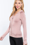 Women's Zip Up Long Sleeves Jogger Hoodie Workout Track Jacket Sweater