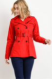 Women's Fur Thick Wool Trench Coat Jacket Winter Outwear