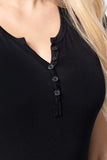 Women's Short Sleeve Button Placket Front Basic Casual Top