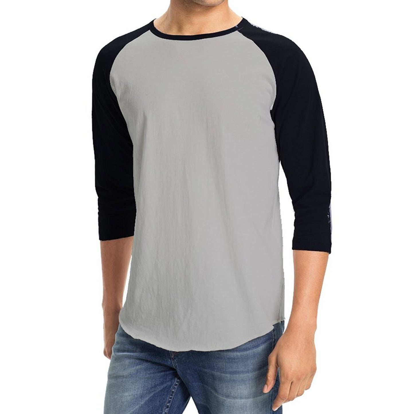 Hollywood Star Fashion Men's Plain Baseball Athletic 3/4 Sleeve Tee Shirt