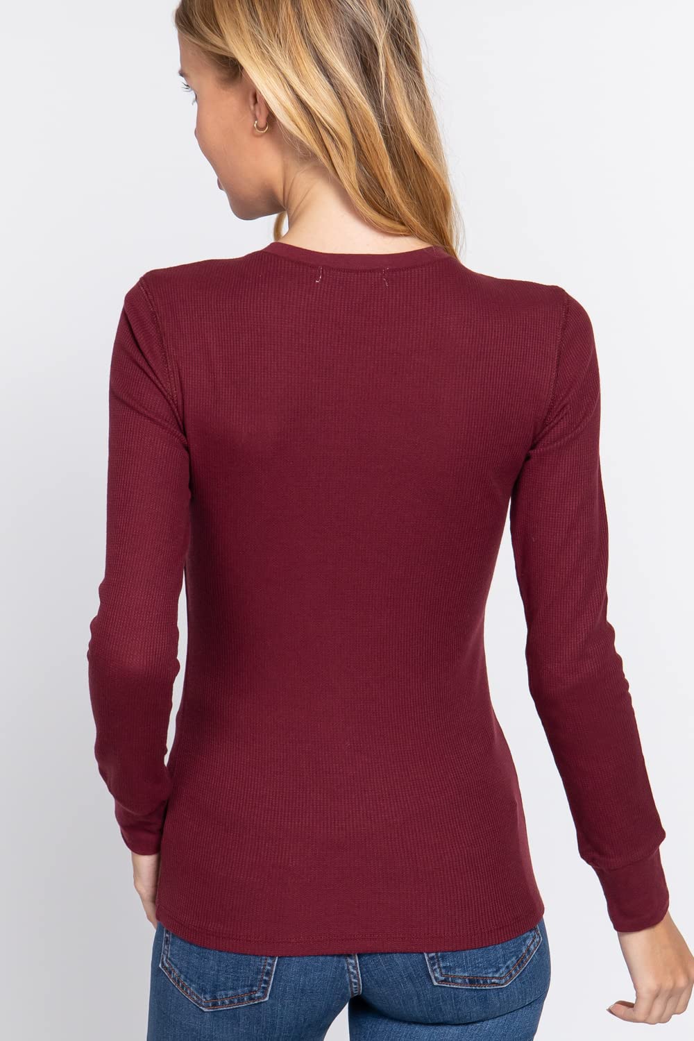 Women's Long Sleeve Crew Neck Long Puff Sleeve Top