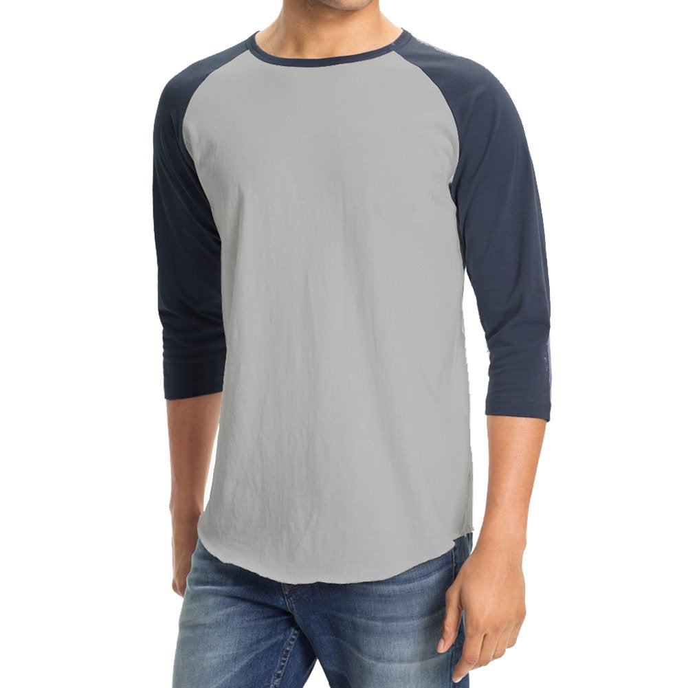 Hollywood Star Fashion Men's Plain Baseball Athletic 3/4 Sleeve Tee Shirt
