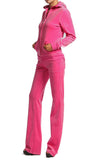 Velour Classic Hoodie Sweat Suit Jacket and Pants Set Velvet Tracksuit with Pockets1