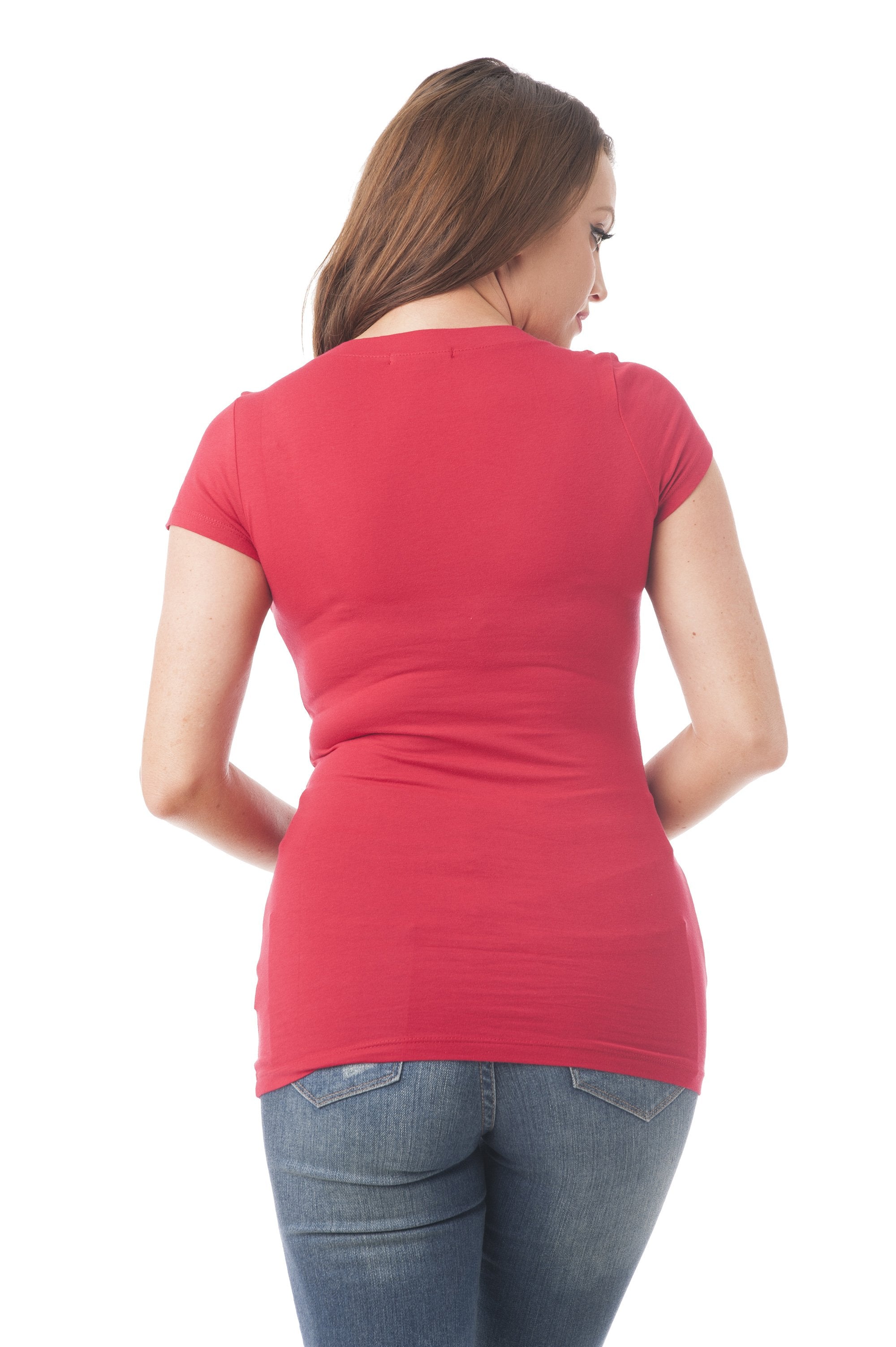 Women's Short Sleeve V-Neck Casual Basic Plus Size Tee T-Shirt