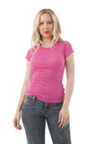 Short Sleeve Crew Neck Ribbed Top
