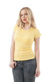 Short Sleeve Crew Neck Ribbed Top