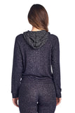 Light Weight Long Sleeve Brushed Drawstring Hoodie Pullover Sweater Top