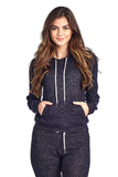 Light Weight Long Sleeve Brushed Drawstring Hoodie Pullover Sweater Top