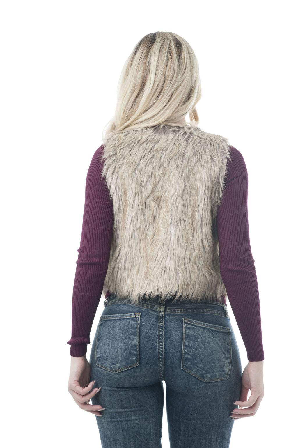 Artificial Sleeveless Faux Fur Short Vest